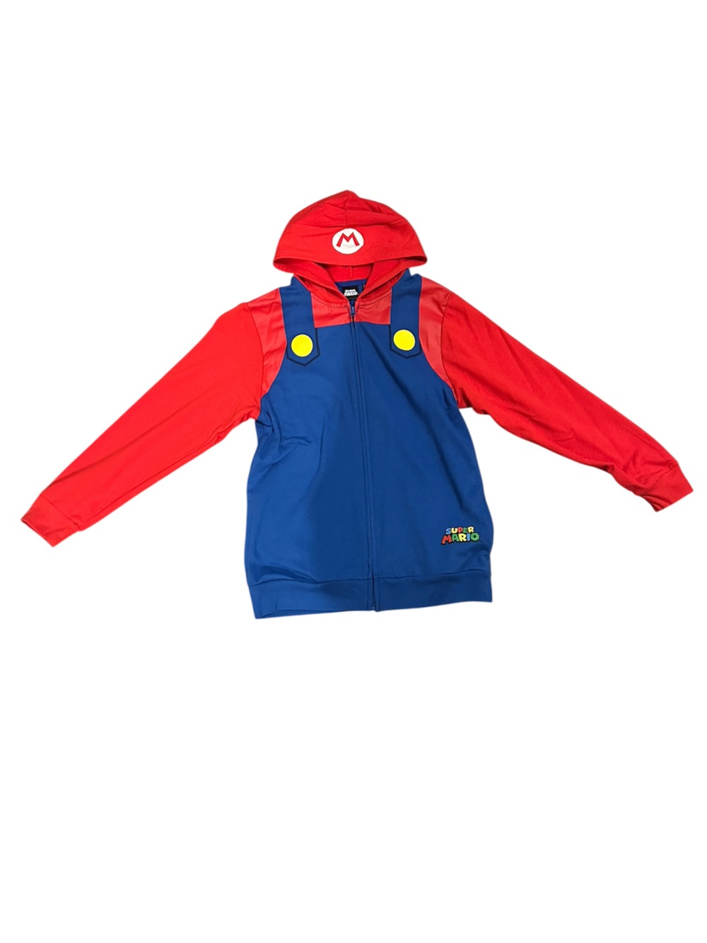 Super Mario Hooded Zip Jacket - Red & Blue